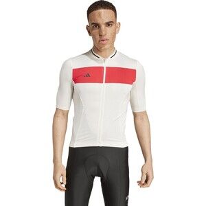 Adidas Heritage Tempo 3-Stripes Cycling Jersey Chalk White Red JF8470 Men's XL